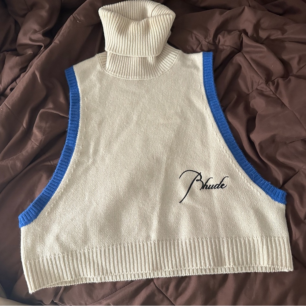 RHUDE sleeveless turtleneck sweater. Size S/M. Worn Once!